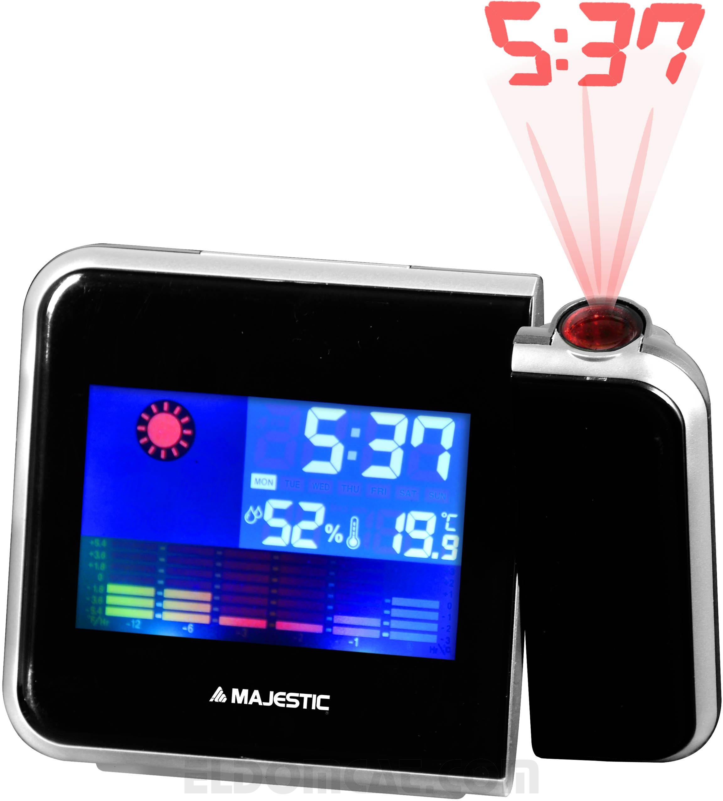 Wintronic - HOME MAJESTIC RWT-229 RADIO SVEGLIA CON TERMOMETRO E